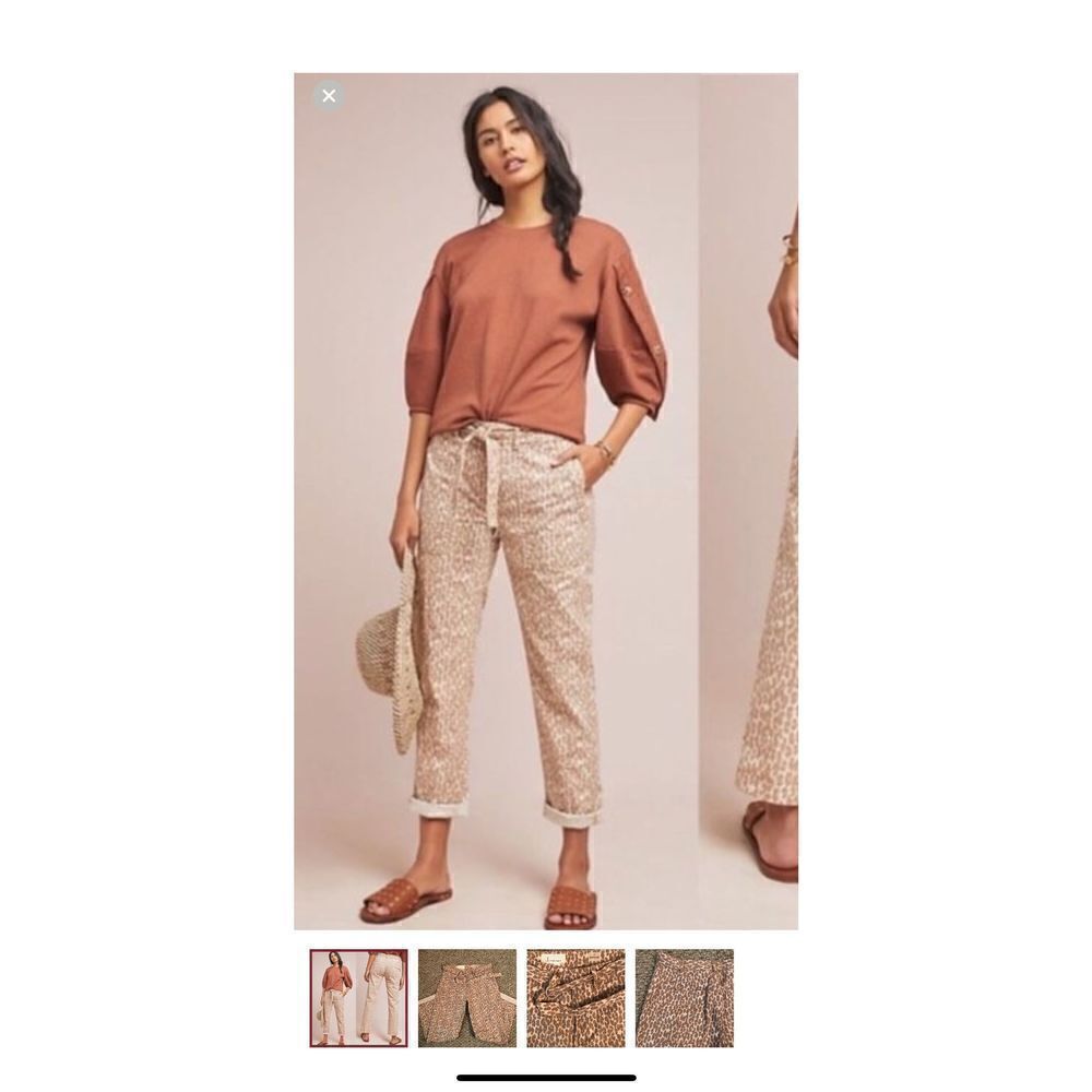 Anthropologie The Wanderer Cheetah Print Pant Sz 29